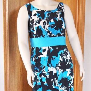 Danny & Nicole Blue White Dress W/ Cardigan 1X